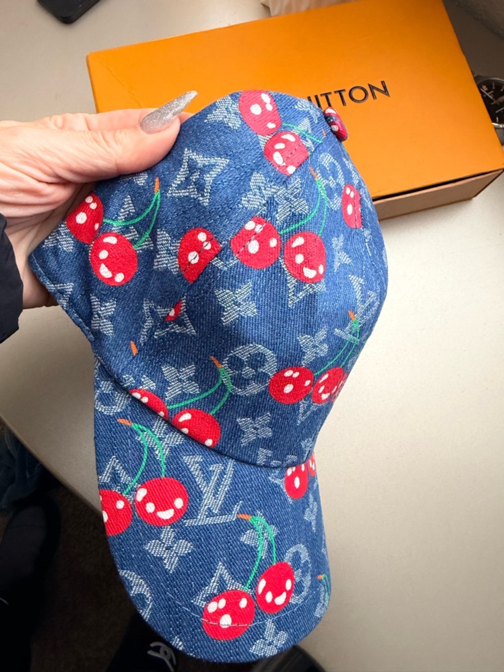 New Denim cerise cap hat one size - Picture 6 of 6